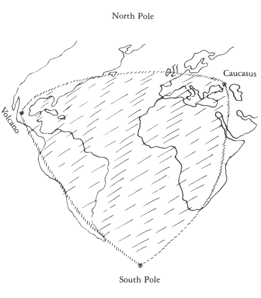 points of the Earth's tetrahedron shape